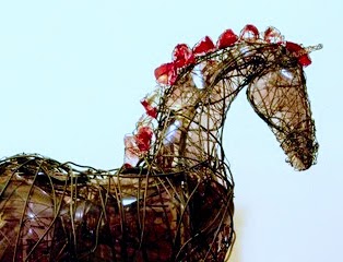 Photo of mixed media horse sculpture by Brenna Kimbro